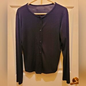 Classic black button down lite Cardigan